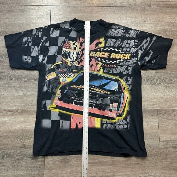 VINTAGE Nascar T Shirt Size XL Race Rock Orlando Black - Picture 5 of 5